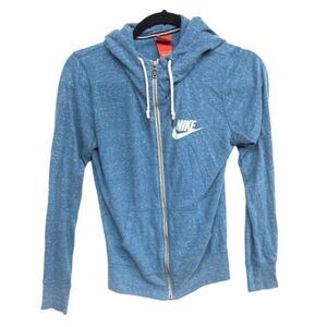 NIKE jacket womens blue heathered zip up jacket small